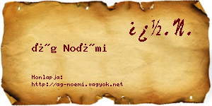 Ág Noémi névjegykártya
